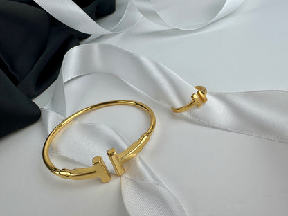 Italian gold Bracelet and ring