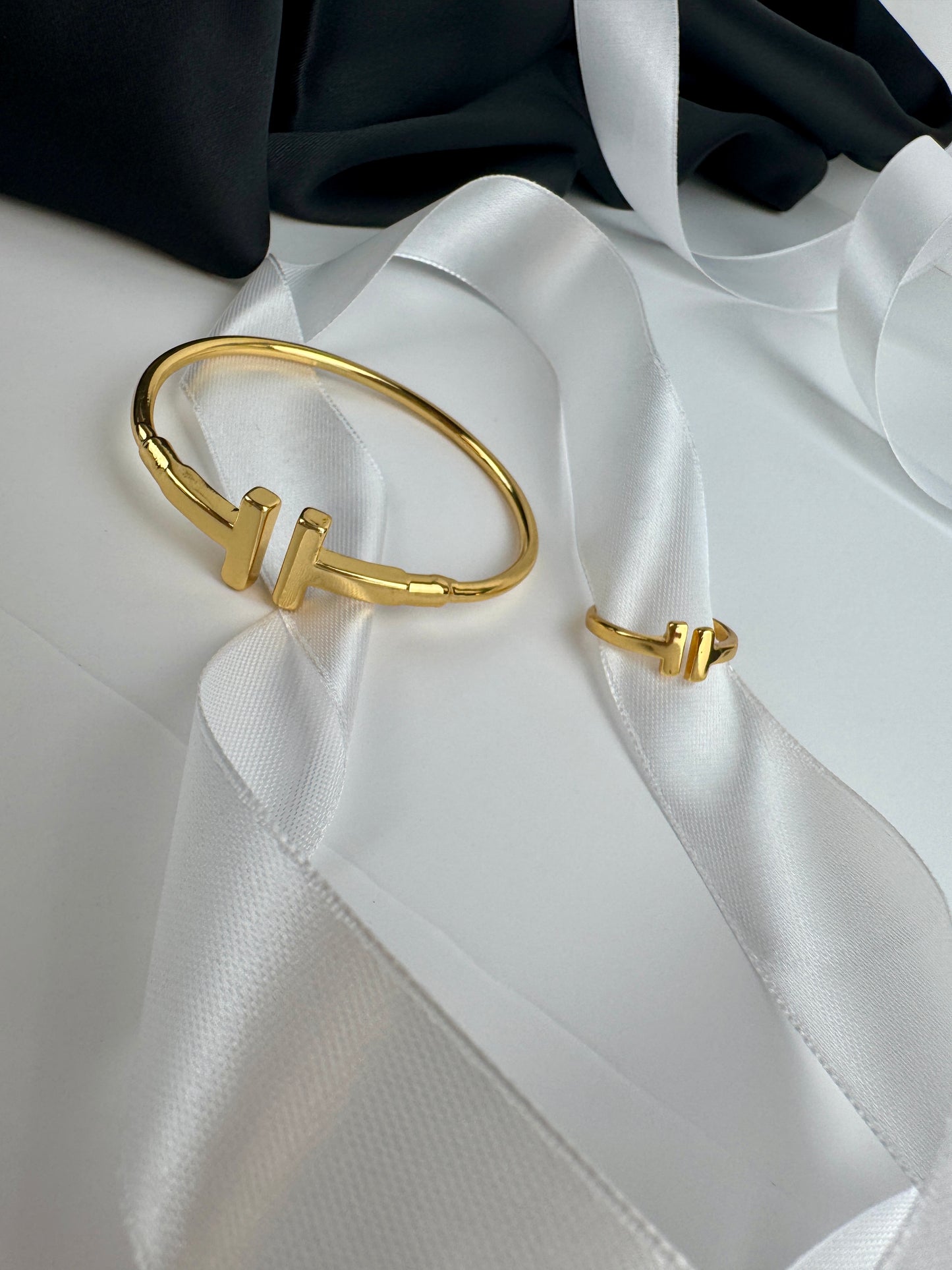 Italian gold Bracelet and ring