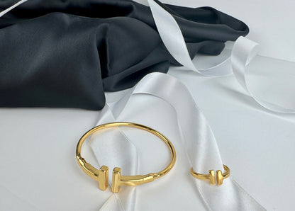 Italian gold Bracelet and ring