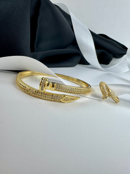 Italian gold Bracelet and ring