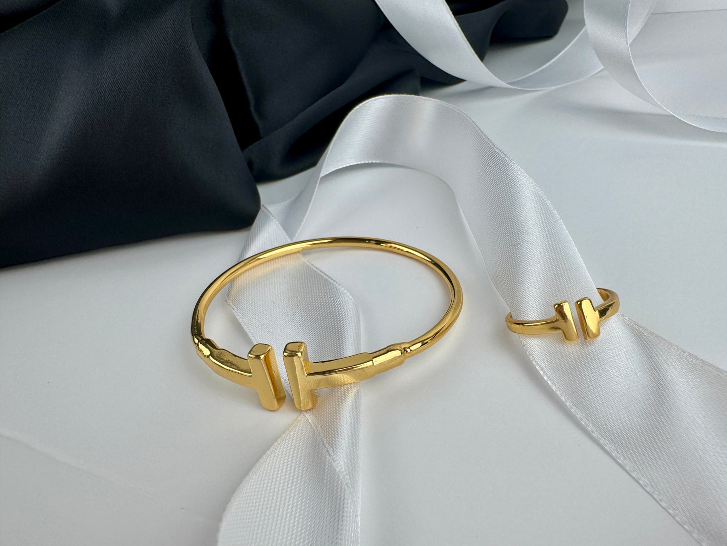 Italian gold Bracelet and ring